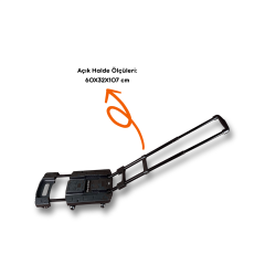 200 kg Taşıma Kapasiteli, Siyah Katlanır Taşıma Arabası