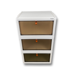 Plastik Katlanır Tek Kapaklı Saklama Kutusu