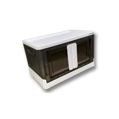 Plastik Katlanır Çift Kapaklı Saklama Kutusu - Standart Boy