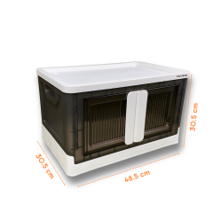 Plastik Katlanır Çift Kapaklı Saklama Kutusu - Standart Boy
