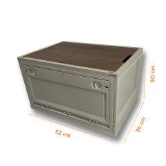 Plastik Katlanır Tek Kapaklı Piknik Kutusu 56 Litre