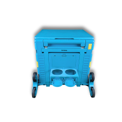 Ultra Geniş, 8 Tekerlekli, 85 Lt Mavi Katlanır Alışveriş Arabası - Pazar Arabası - Merdiven Çıkan