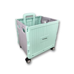 4 Tekerlekli, Yeşil, 32L Standart Boy, Sabit Tutacaklı Alışveriş Arabası - Pazar Arabası