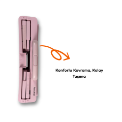 4 Tekerlekli, Pembe, 32L Standart Boy, Sabit Tutacaklı Alışveriş Arabası - Pazar Arabası