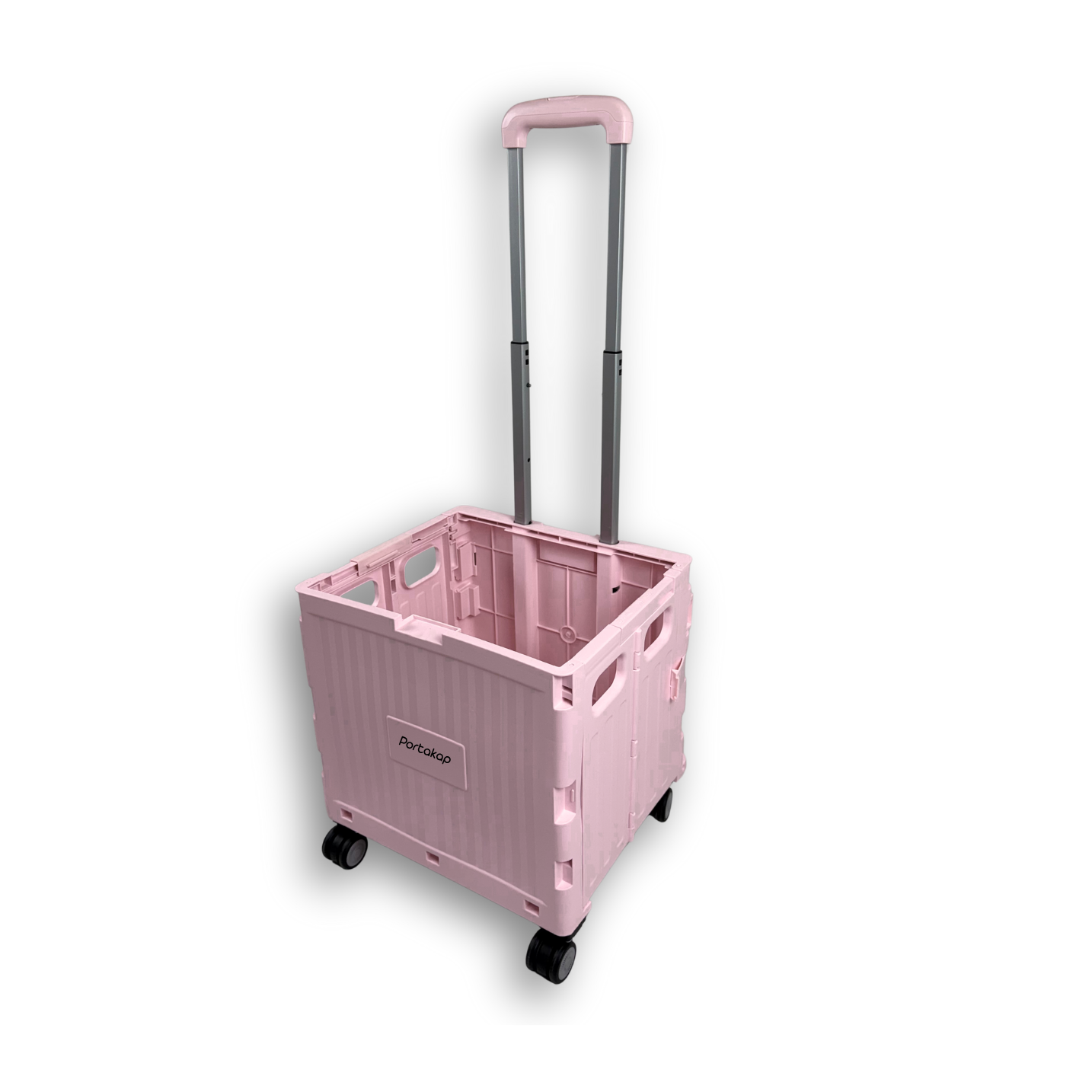 4 Tekerlekli, Pembe, 32L Standart Boy, Sabit Tutacaklı Alışveriş Arabası - Pazar Arabası