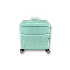 4 Tekerlekli Yeşil, 38L Orta Boy, Hareketli Alüminyum Tutacaklı Alışveriş Arabası - Pazar Arabası