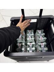 4 Tekerlekli, 55 Litre Siyah Katlanır Alışveriş Arabası - Pazar Arabası