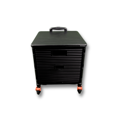 4 Tekerlekli, 55 Litre Siyah Katlanır Alışveriş Arabası - Pazar Arabası