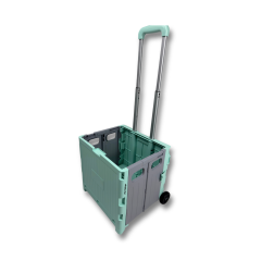 2 Tekerlekli, Yeşil, 32L Standart Boy, Sabit Tutacaklı Alışveriş Arabası