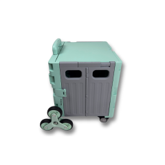 8 Tekerlekli, Yeşil, 32L Standart Boy, Sabit Tutacaklı Alışveriş Arabası