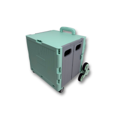 8 Tekerlekli, Yeşil, 32L Standart Boy, Sabit Tutacaklı Alışveriş Arabası