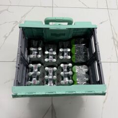 Portakap 8 Tekerlekli Yeşil 56L Büyük Boy Sabit Alüminyum Tutacaklı Alışveriş Arabası - Pazar Arabası