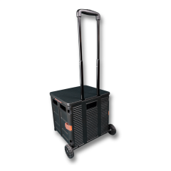 Portakap 2 Tekerlekli, 55 Litre Siyah Katlanır Alışveriş Arabası - Pazar Arabası