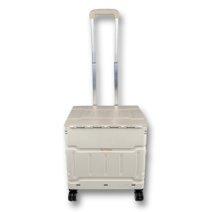 8 Tekerlekli Gri, 38L Orta Boy Hareketli Alüminyum Tutacaklı Alışveriş Arabası