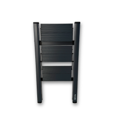 Portalife 3 Basamak Şık Çelik Takviyeli Alüminyum Ev Tipi Merdiven - Anrasit