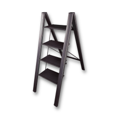 Portalife 4 Basamaklı Katlanır Çelik Destekli Alüminyum Ev Tipi Şık Merdiven - Kalın Profil