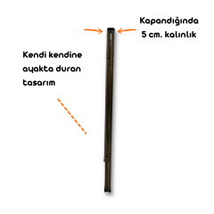 Portalife Katlanır 4 Basamaklı Çelik Takviyeli Alüminyum Ev Tipi Şık Merdiven - Kalın Profil