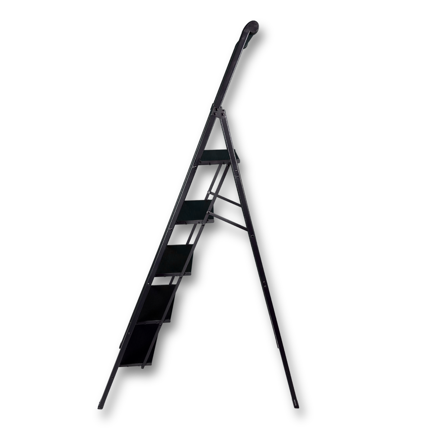 Portalife Tutma Kollu 5 Basamaklı Çelik Takviyeli Alüminyum Şık Merdiven – Kalın Profil