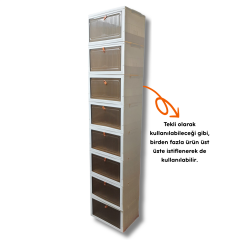 Plastik Tek Kapaklı Saklama Kutusu- 8'li Set